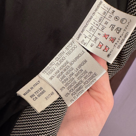 MARELLA GRAY BLACK BLAZER US8 SMALL - Picture 5 of 6